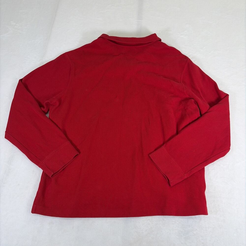Polo Ralph Lauren Mens XXL Red Quarter Zip Pullovers Pony Cotton Bnfts Charity - Picture 8 of 10